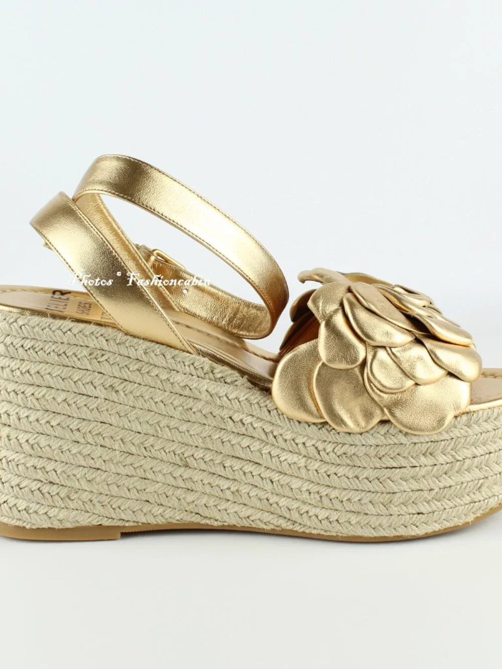 NEW Valentino Garavani Atelier 03 Rose Metallic Leather Espadrilles Sandal EU 39
